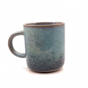 S&P Salt & Pepper Muggies Mug Large Stoneware Blue Teal Reactive Glaze Ombre Art